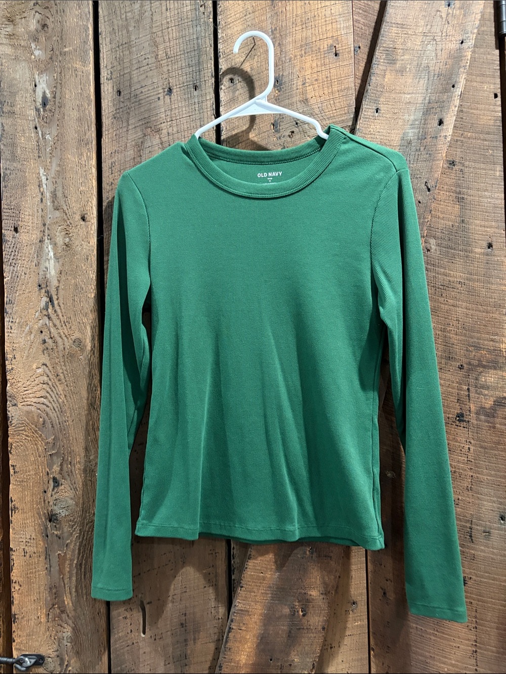 Old Navy Women's Long-Sleeve Crewneck Top - Kelly Green